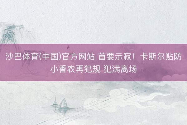 沙巴体育(中国)官方网站 首要示寂！卡斯尔贴防小香农再犯规 犯满离场