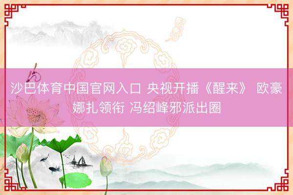沙巴体育中国官网入口 央视开播《醒来》 欧豪娜扎领衔 冯绍峰邪派出圈