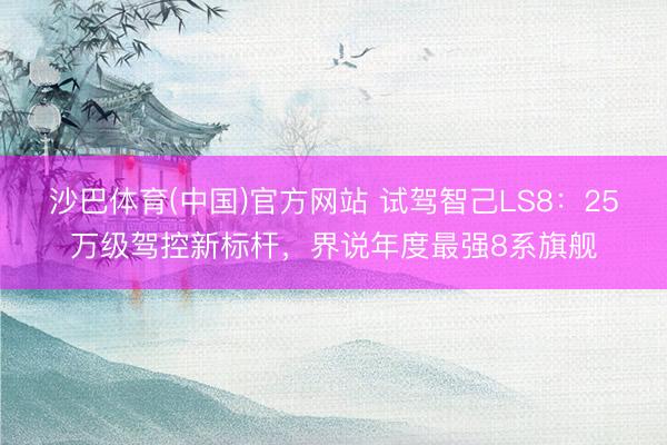 沙巴体育(中国)官方网站 试驾智己LS8：25万级驾控新标杆，界说年度最强8系旗舰